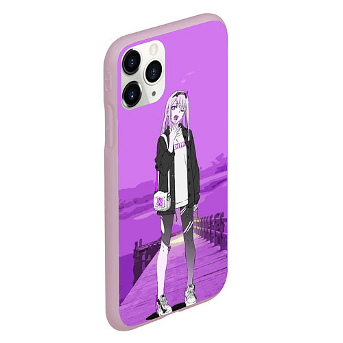 Чехол iPhone 11 Pro матовый Zero Two / 3D-Розовый – фото 2