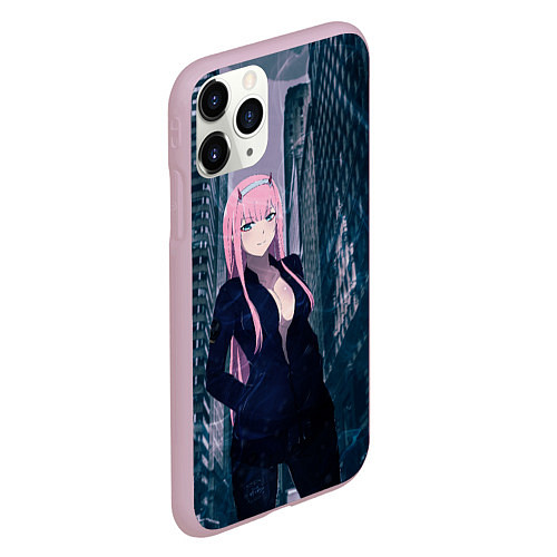 Чехол iPhone 11 Pro матовый Zero Two / 3D-Розовый – фото 2