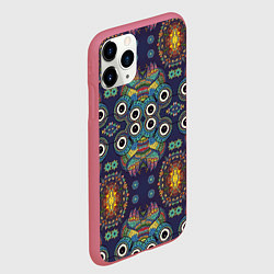 Чехол iPhone 11 Pro матовый OWLS, цвет: 3D-малиновый — фото 2