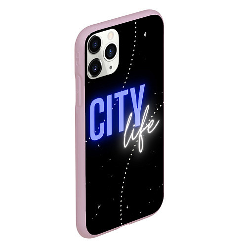 Чехол iPhone 11 Pro матовый City life / 3D-Розовый – фото 2