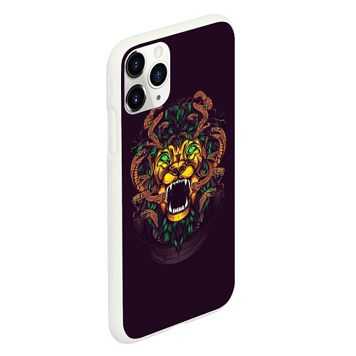 Чехол iPhone 11 Pro матовый LION / 3D-Белый – фото 2