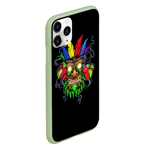 Чехол iPhone 11 Pro матовый MASK / 3D-Салатовый – фото 2