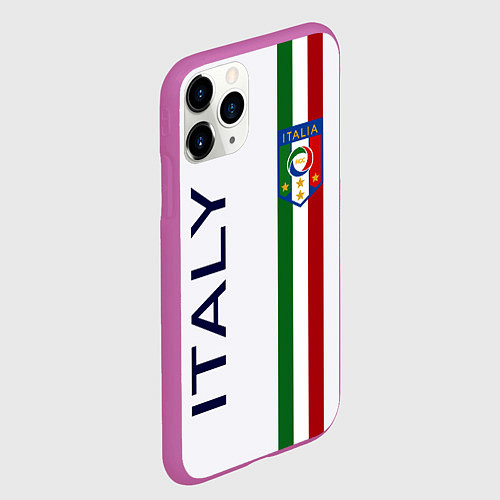 Чехол iPhone 11 Pro матовый СБОРНАЯ ИТАЛИИ / 3D-Фиолетовый – фото 2