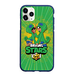 Чехол iPhone 11 Pro матовый BRAWL STARS, цвет: 3D-тёмно-синий