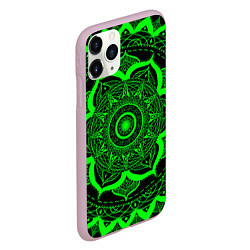 Чехол iPhone 11 Pro матовый Mandala, цвет: 3D-розовый — фото 2