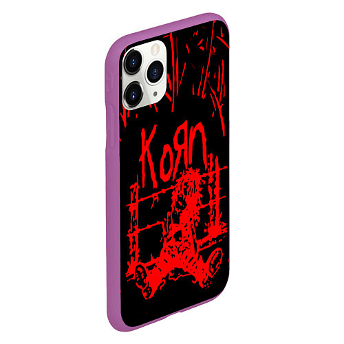 Чехол iPhone 11 Pro матовый Korn / 3D-Фиолетовый – фото 2