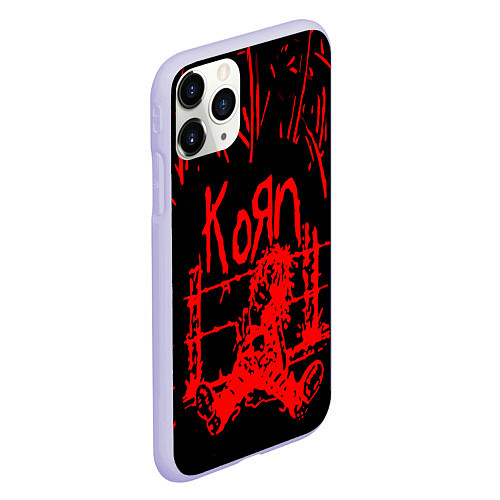 Чехол iPhone 11 Pro матовый Korn / 3D-Светло-сиреневый – фото 2