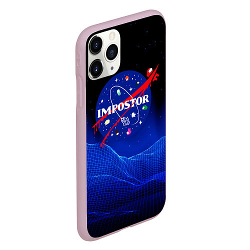 Чехол iPhone 11 Pro матовый IMPOSTOR NASA / 3D-Розовый – фото 2