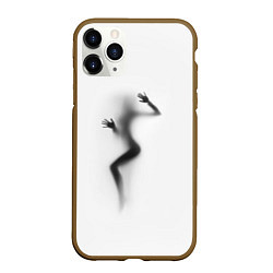 Чехол iPhone 11 Pro матовый ДЕВУШКА ЗА СТЕКЛОМ, цвет: 3D-коричневый