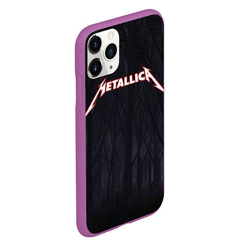 Чехол iPhone 11 Pro матовый Metallica / 3D-Фиолетовый – фото 2