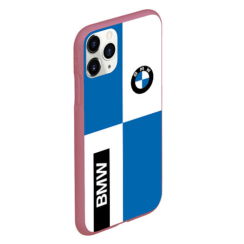 Чехол iPhone 11 Pro матовый BMW / 3D-Малиновый – фото 2