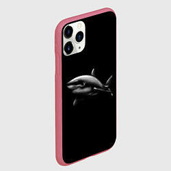 Чехол iPhone 11 Pro матовый Акула, цвет: 3D-малиновый — фото 2