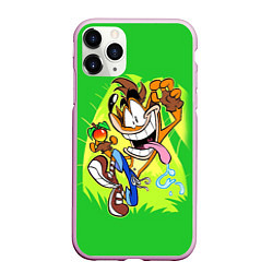 Чехол iPhone 11 Pro матовый CRASH BANDICOOT, цвет: 3D-розовый