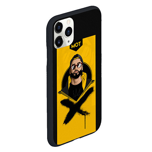 Чехол iPhone 11 Pro матовый Мот / 3D-Черный – фото 2