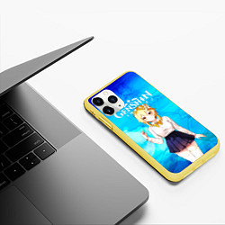 Чехол iPhone 11 Pro матовый Genshin Impact - Lumine, цвет: 3D-желтый — фото 2