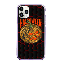 Чехол iPhone 11 Pro матовый Halloween, цвет: 3D-светло-сиреневый