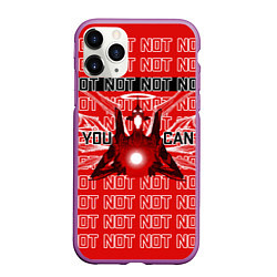 Чехол iPhone 11 Pro матовый Evangelion Eva 01 You can not, цвет: 3D-фиолетовый