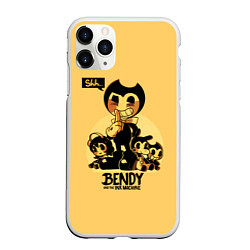 Чехол iPhone 11 Pro матовый Bendy And The Ink Machine, цвет: 3D-белый