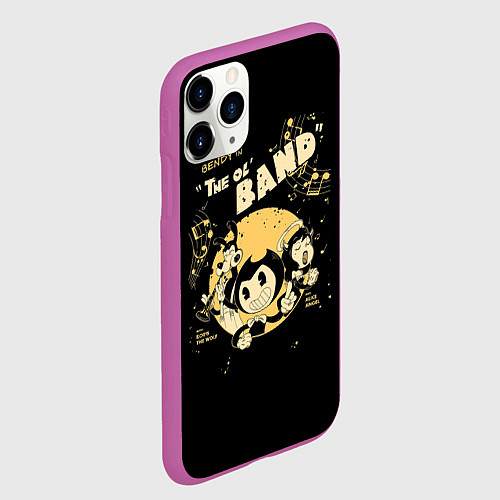 Чехол iPhone 11 Pro матовый Bendy And The Ink Machine / 3D-Фиолетовый – фото 2