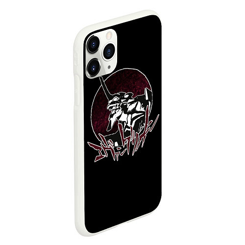 Чехол iPhone 11 Pro матовый Evangelion / 3D-Белый – фото 2