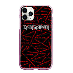 Чехол iPhone 11 Pro матовый IRON MAIDEN SONGS Z, цвет: 3D-розовый