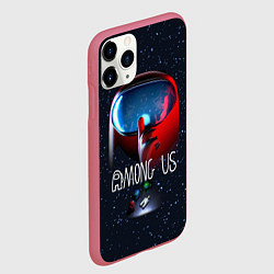 Чехол iPhone 11 Pro матовый AMONG US, цвет: 3D-малиновый — фото 2