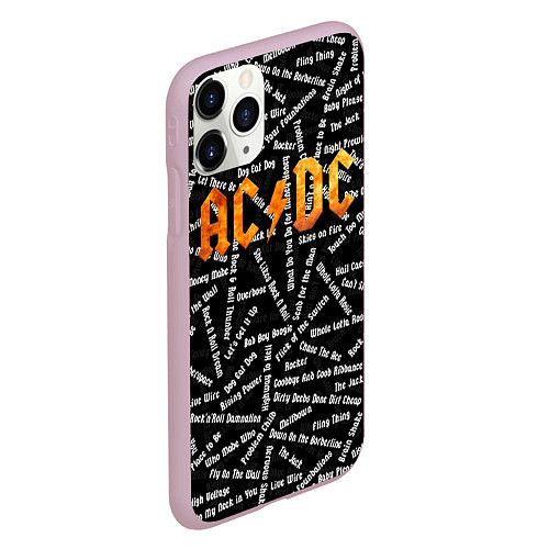 Чехол iPhone 11 Pro матовый ACDC SONGS Z / 3D-Розовый – фото 2