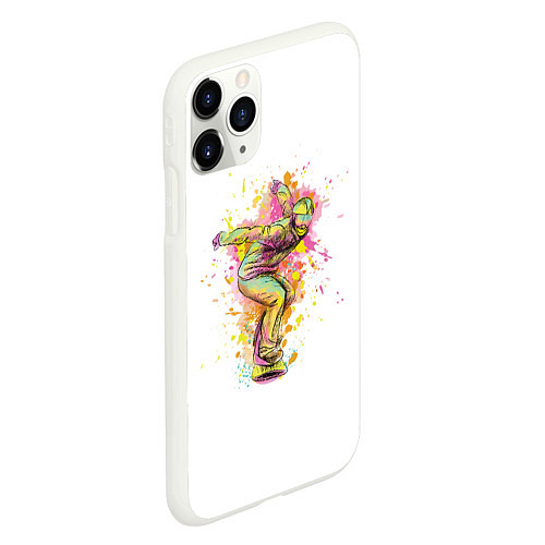 Чехол iPhone 11 Pro матовый Сноуборд / 3D-Белый – фото 2