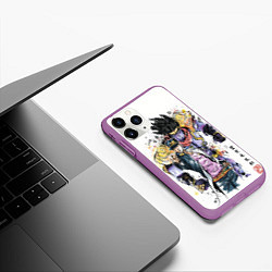 Чехол iPhone 11 Pro матовый JOJO, цвет: 3D-фиолетовый — фото 2