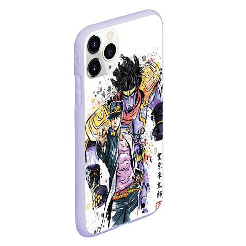 Чехол iPhone 11 Pro матовый JOJO / 3D-Светло-сиреневый – фото 2