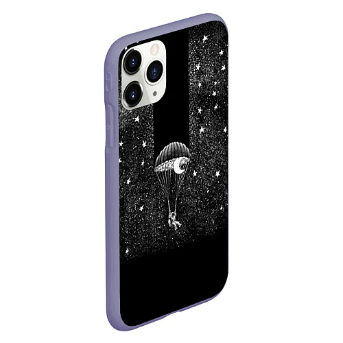 Чехол iPhone 11 Pro матовый Звездное путешествие / 3D-Серый – фото 2