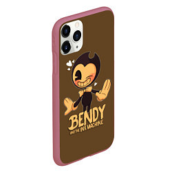 Чехол iPhone 11 Pro матовый Bendy And The Ink Machine, цвет: 3D-малиновый — фото 2