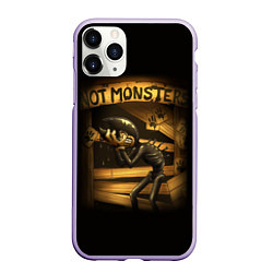 Чехол iPhone 11 Pro матовый Bendy And The Ink Machine, цвет: 3D-светло-сиреневый