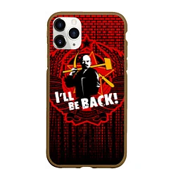 Чехол iPhone 11 Pro матовый Ленин вернётся, цвет: 3D-коричневый