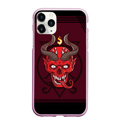 Чехол iPhone 11 Pro матовый Демон, цвет: 3D-розовый