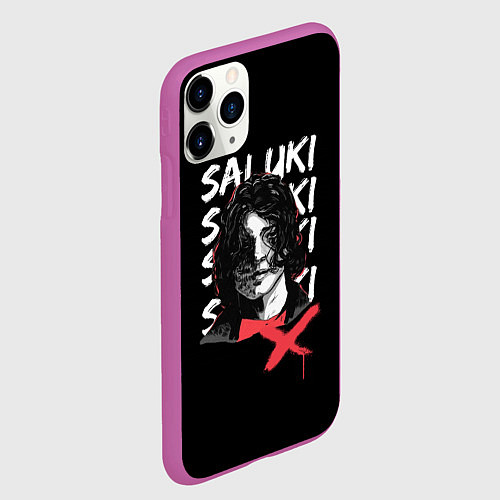 Чехол iPhone 11 Pro матовый SALUKI / 3D-Фиолетовый – фото 2