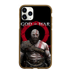 Чехол iPhone 11 Pro матовый God of War, цвет: 3D-коричневый