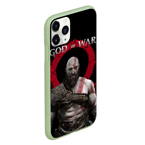 Чехол iPhone 11 Pro матовый God of War / 3D-Салатовый – фото 2