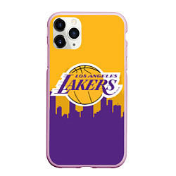 Чехол iPhone 11 Pro матовый LOS ANGELES LAKERS