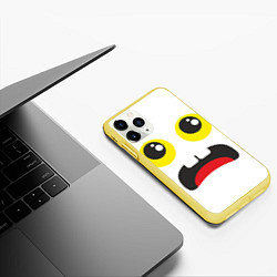 Чехол iPhone 11 Pro матовый Испуганное лицо, цвет: 3D-желтый — фото 2