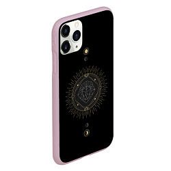 Чехол iPhone 11 Pro матовый Лев, цвет: 3D-розовый — фото 2