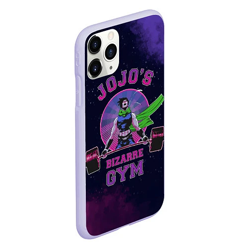 Чехол iPhone 11 Pro матовый JoJo’s Bizarre Adventure Gym / 3D-Светло-сиреневый – фото 2