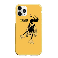 Чехол iPhone 11 Pro матовый Bendy And The Ink Machine, цвет: 3D-желтый