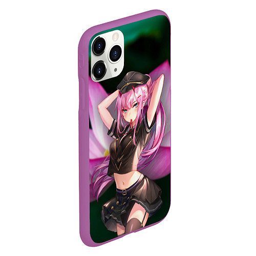 Чехол iPhone 11 Pro матовый Zero Two / 3D-Фиолетовый – фото 2