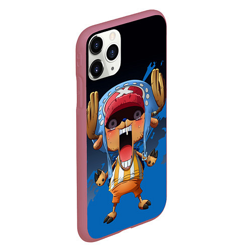 Чехол iPhone 11 Pro матовый One Piece Тони Чоппер / 3D-Малиновый – фото 2