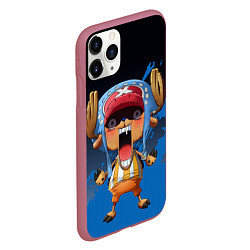 Чехол iPhone 11 Pro матовый One Piece Тони Чоппер, цвет: 3D-малиновый — фото 2