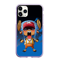 Чехол iPhone 11 Pro матовый One Piece Тони Чоппер, цвет: 3D-светло-сиреневый