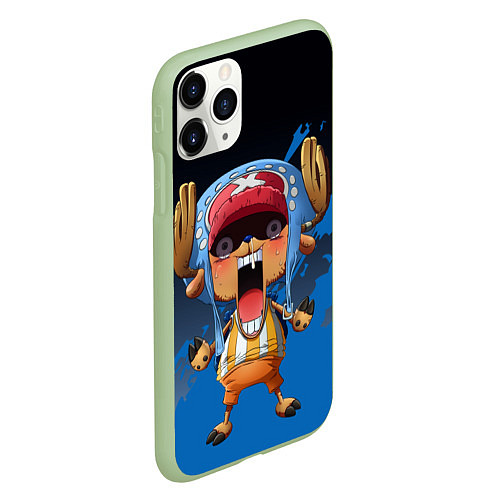 Чехол iPhone 11 Pro матовый One Piece Тони Чоппер / 3D-Салатовый – фото 2