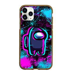 Чехол iPhone 11 Pro матовый NEON AMONG US