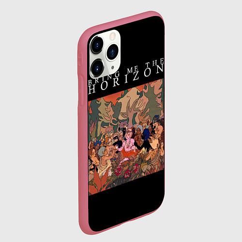 Чехол iPhone 11 Pro матовый BRING ME THE HORIZON / 3D-Малиновый – фото 2